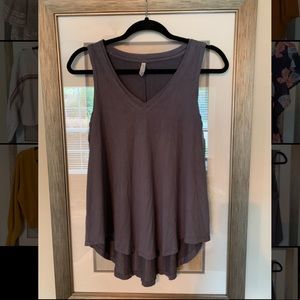 Suede grey/blue tank top